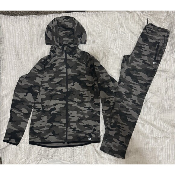 Kids Gap Army Fatigue Gray/Black Set Size XL 12 - Picture 1 of 11